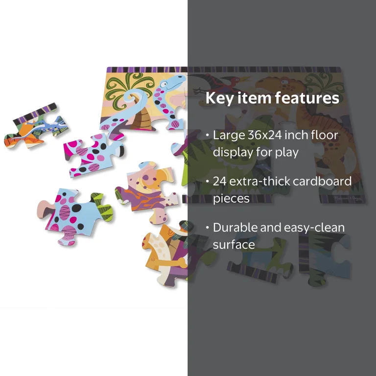 Melissa & Doug Dinosaur Dawn Jumbo Jigsaw Floor Puzzle (24 pcs, 2