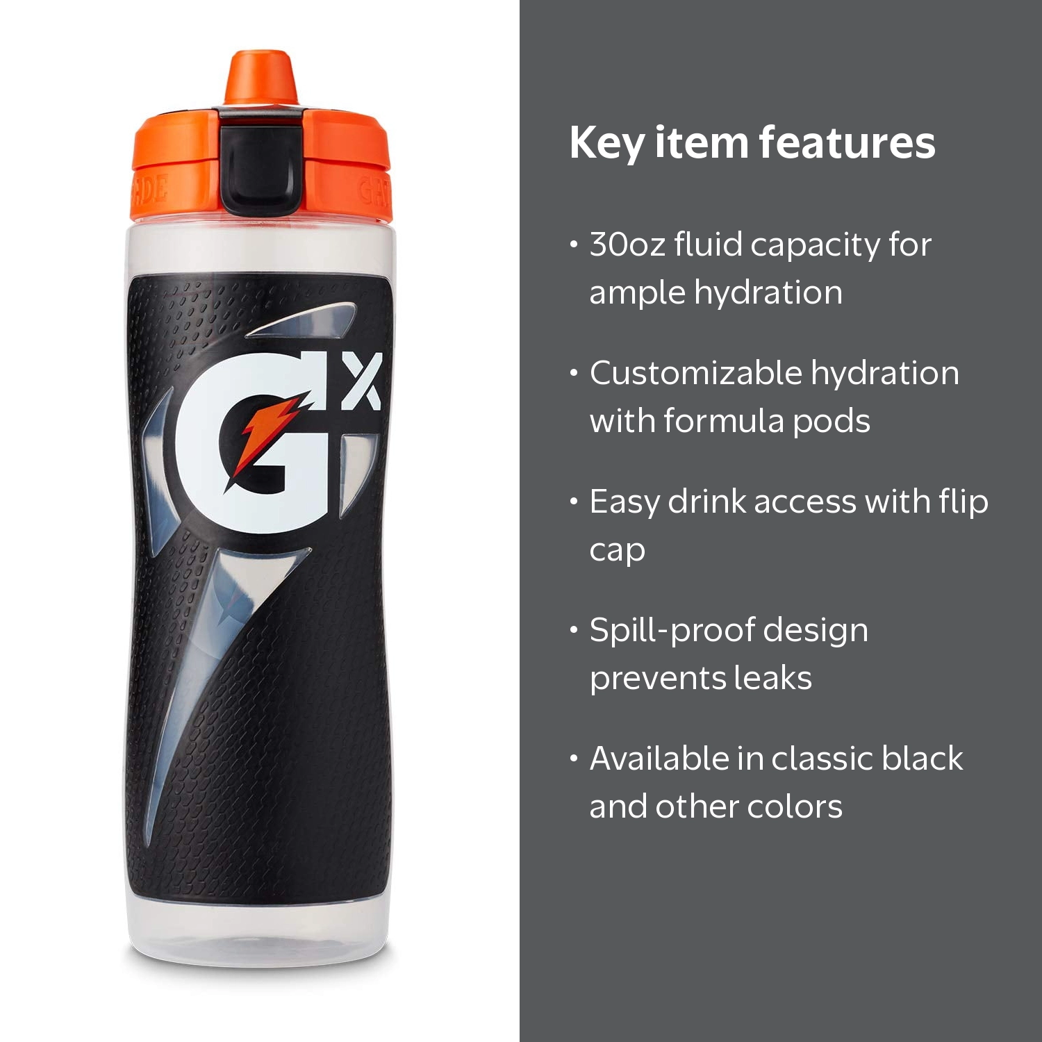 Gatorade Gx Bottle , Black, 30oz - Walmart.com