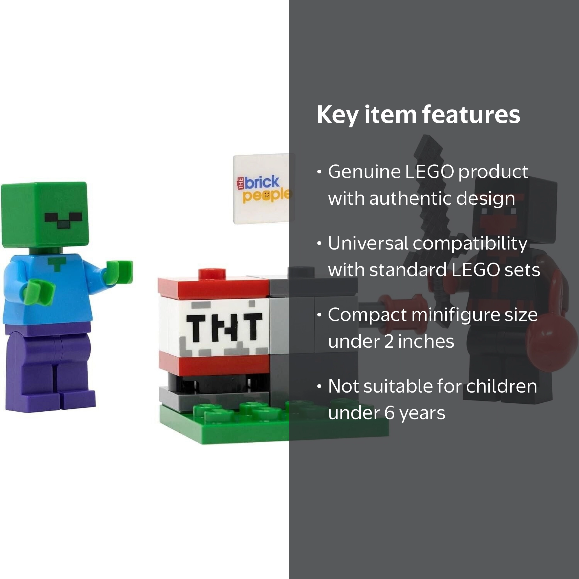 LEGO Minecraft Ninja with Zombie and TNT Launcher Combo Pack, Six