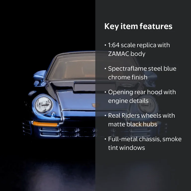 Hot Wheels Porsche 959 Blue RLC Exclusive Collectors Red Line