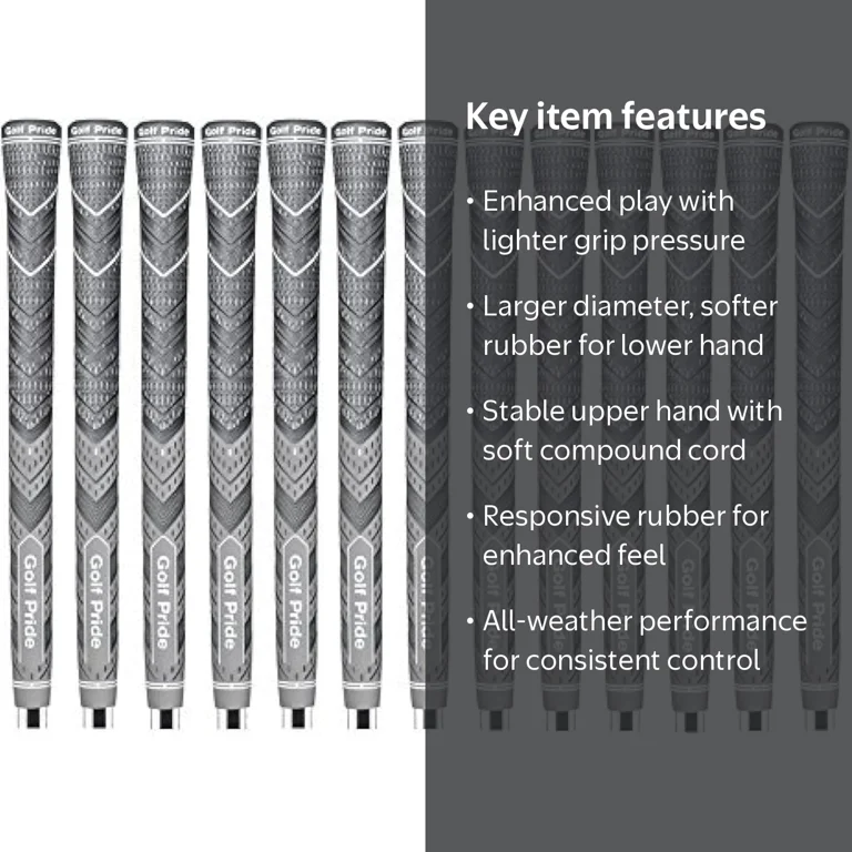Set of 13 NEW Golf Pride MCC Plus4 Grips, Gray, Midsize - Walmart.com