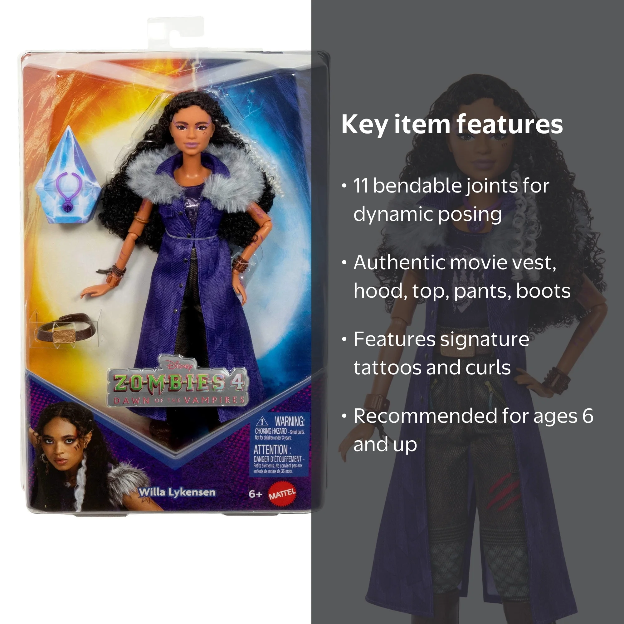 Disney Zombies 4: Dawn of the Vampires Willa Lykensen Doll with