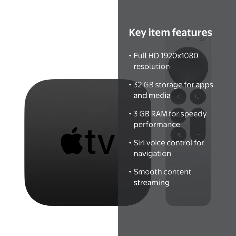 Apple TV 4K 32GB (2nd Generation) Wireless LAN, HDR Streaming