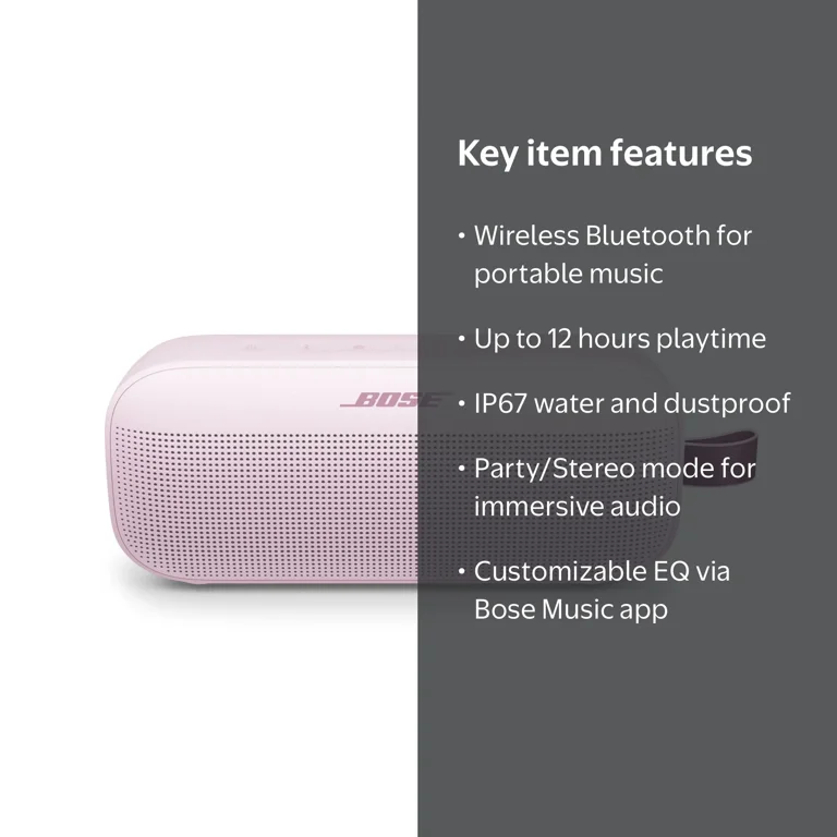 Bose, SoundLink Flex II Wireless Bluetooth Speaker, Pink