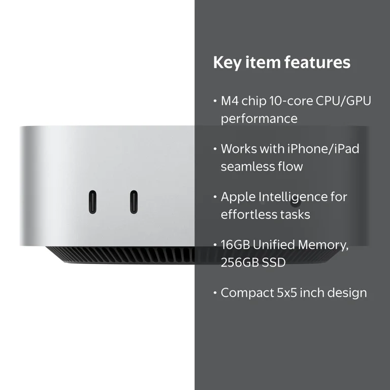 Apple 2024 Mac Mini Desktop Computer with M4 chip with 10‑core CPU