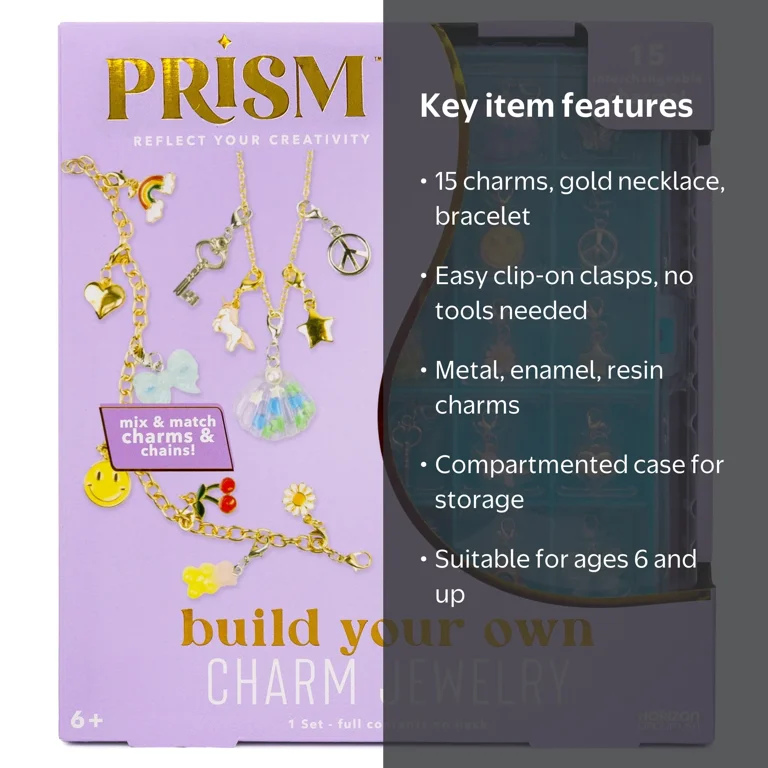 Prism Build Your Own Multicolor Charm Jewelry, Boys and Girls
