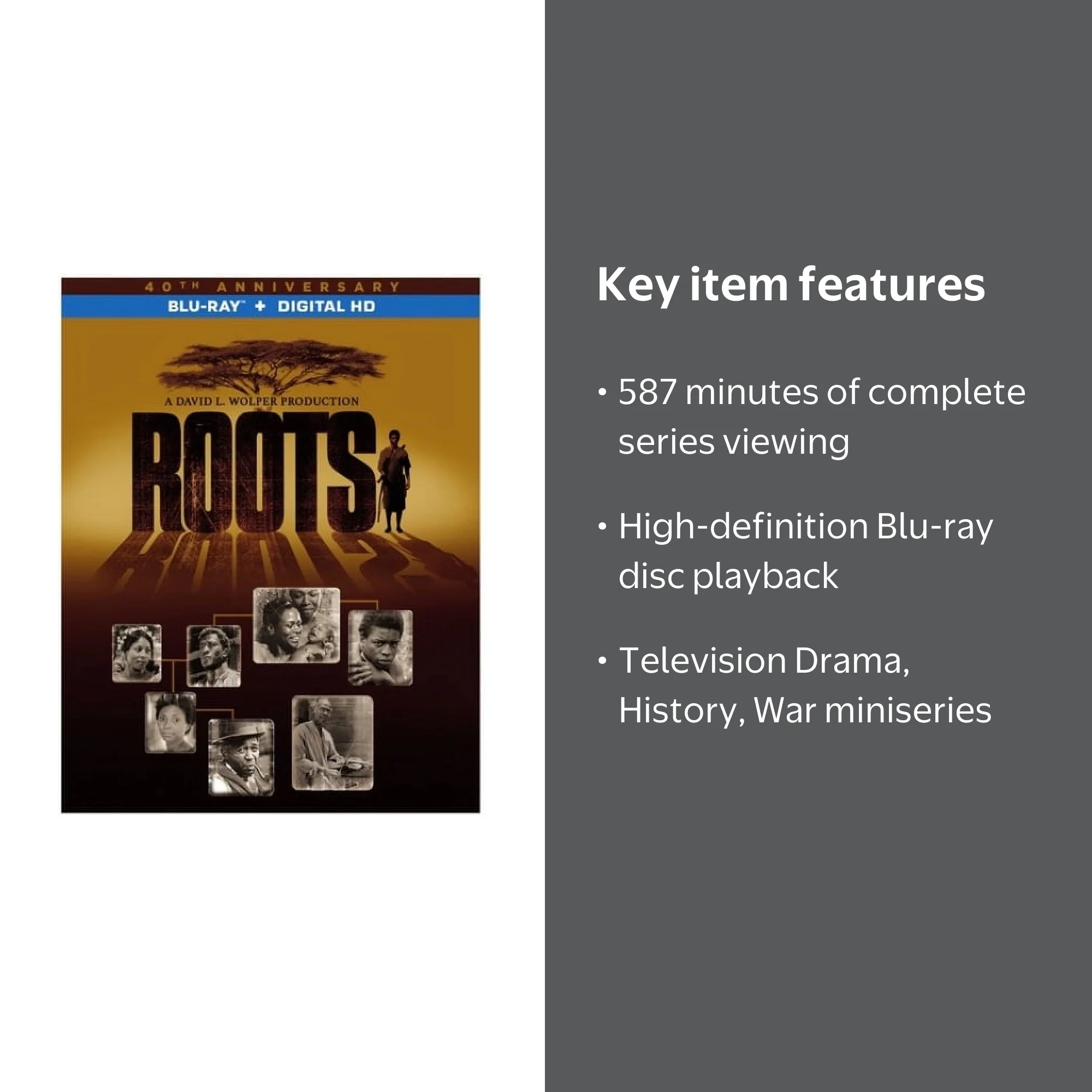 Warner, Roots: The Complete Original Series, Blu-ray - Walmart.com