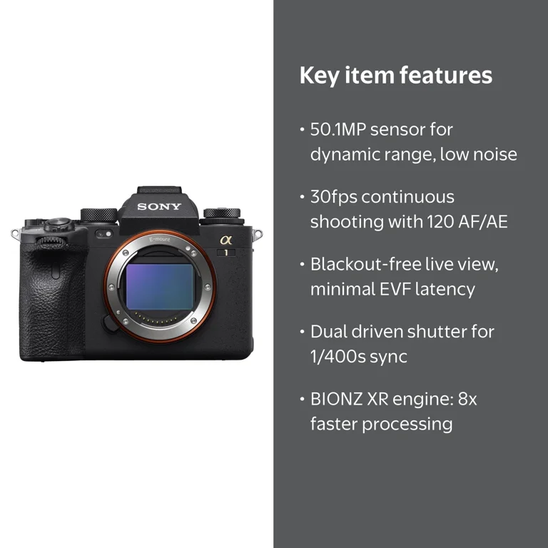 Sony Pro Alpha a1 Full Frame Digital 50.1 Megapixel Mirrorless