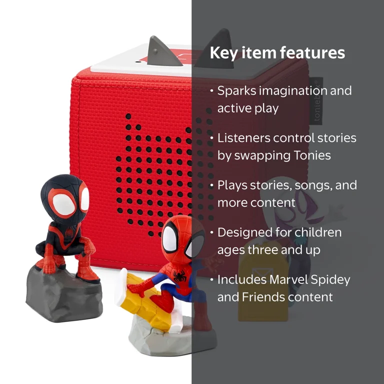 tonies Black Panther (Spidey & Friends Version), for use with Toniebox, Age 3 tonies Black Panther (Spidey & Friends Version), for use with Toniebox, Age 3