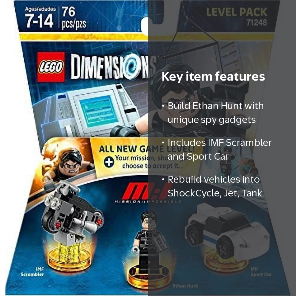 LEGO, Level Pack, Mission Impossible, Ethan Hunt, IMF Scrambler