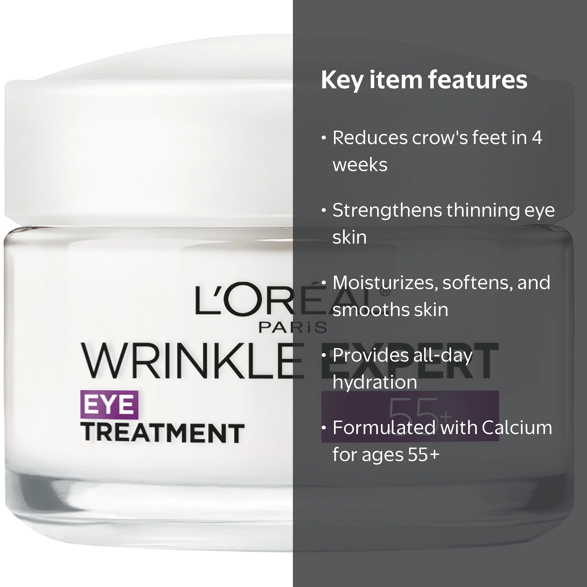 L'Oreal Paris Wrinkle Expert Eye Cream for Ages 55 with Calcium
