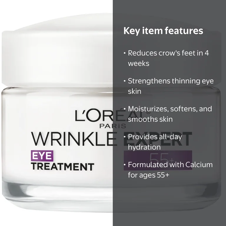 L'Oreal Paris Wrinkle Expert Eye Cream for Ages 55 with Calcium