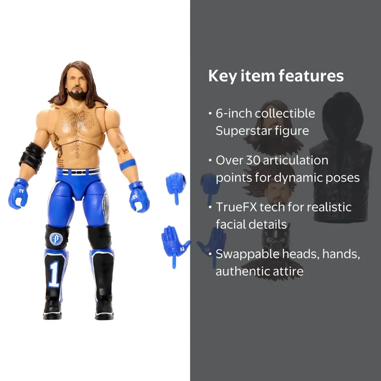 WWE Ultimate Edition AJ Styles Action Figure & Accessories Set
