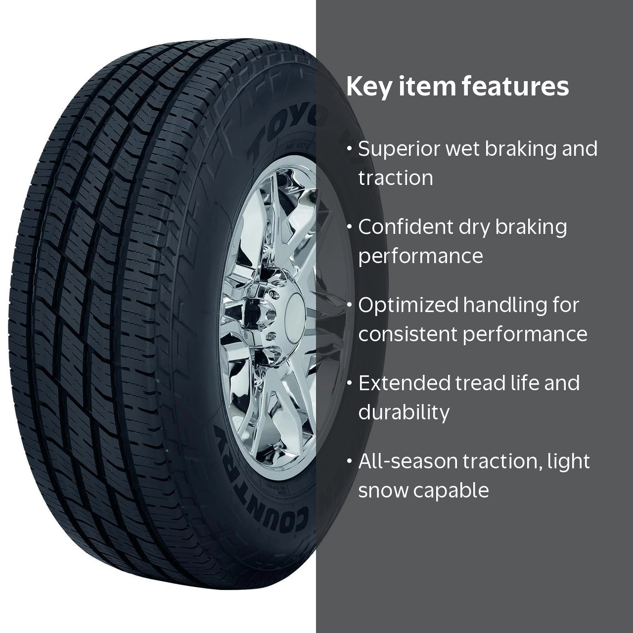 Toyo, Light Truck Tire, 275/50R21 113V XL, Highway All-Season