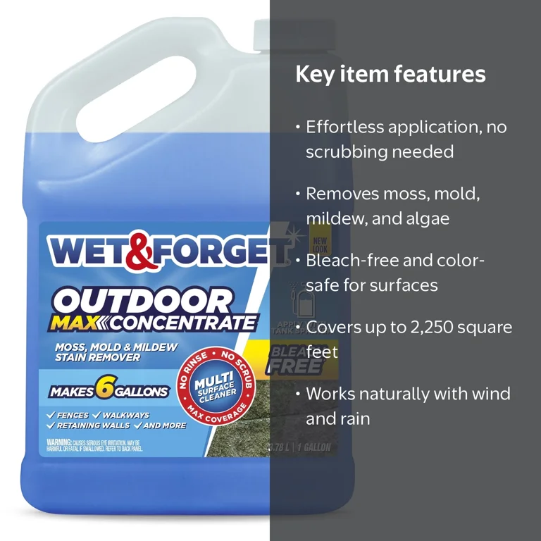 Wet & Forget Outdoor MAX Moss, Mold, Mildew, and Algae Stain