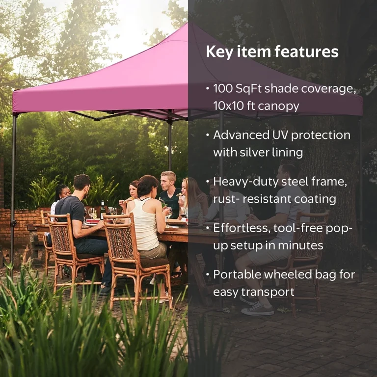 Ainfox 10'x10'Pop Up Canopy Tent Windproof UV Shelter Outdoor