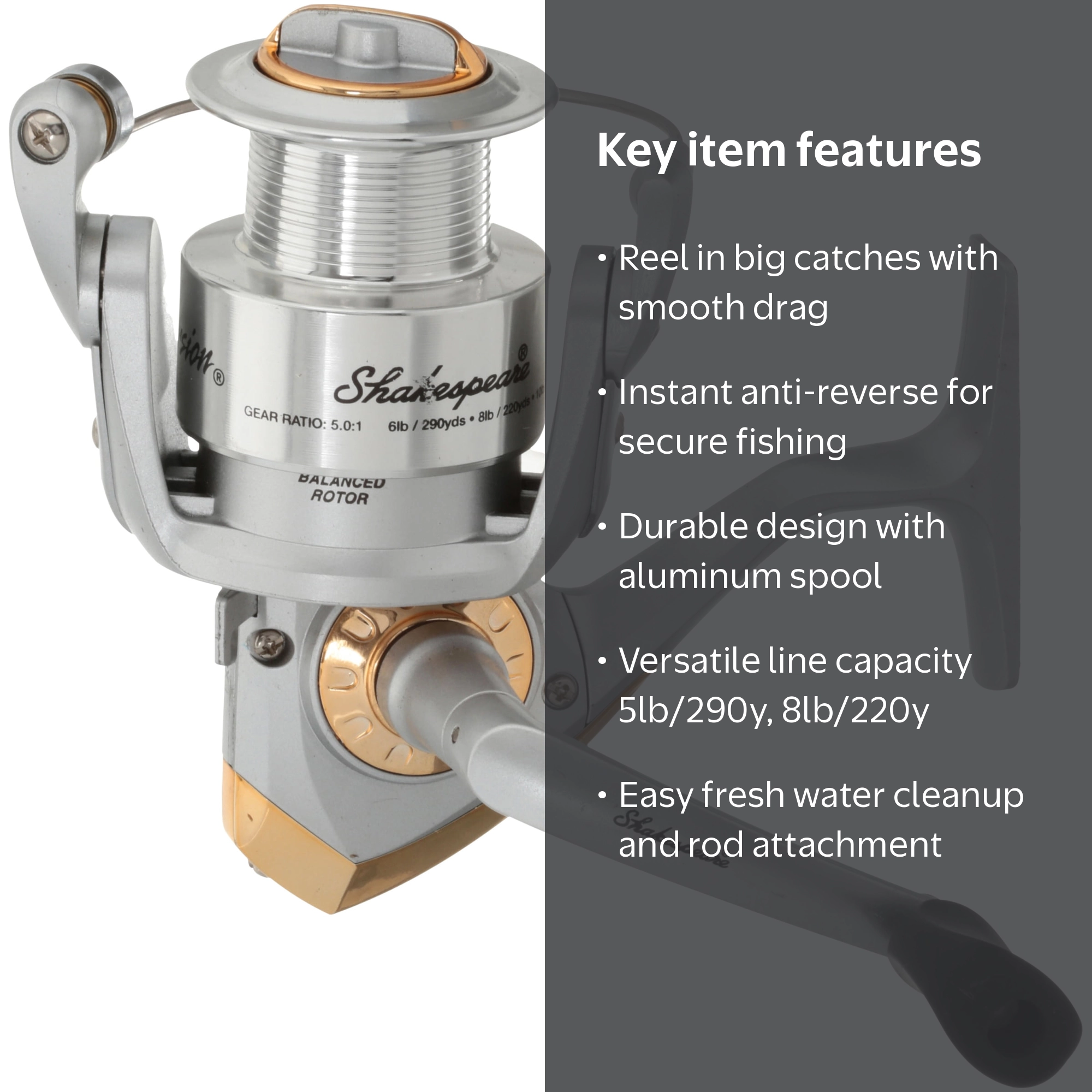 Shakespeare Excursion Spinning Reel 35 Size Spinning Fishing Reel