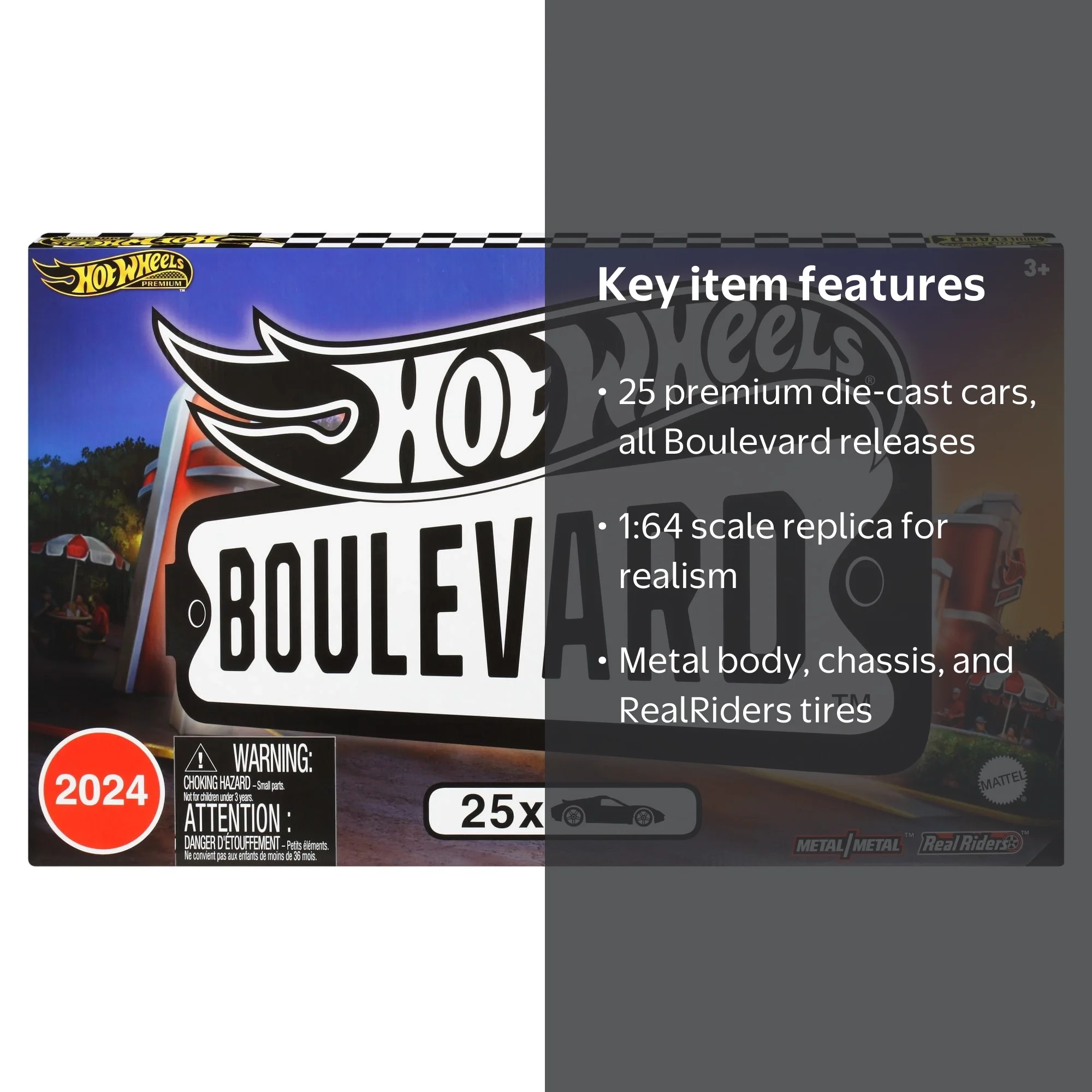 Hot Wheels Boulevard 25-Car Factory Set 2024, 25 Premium Die-Cast