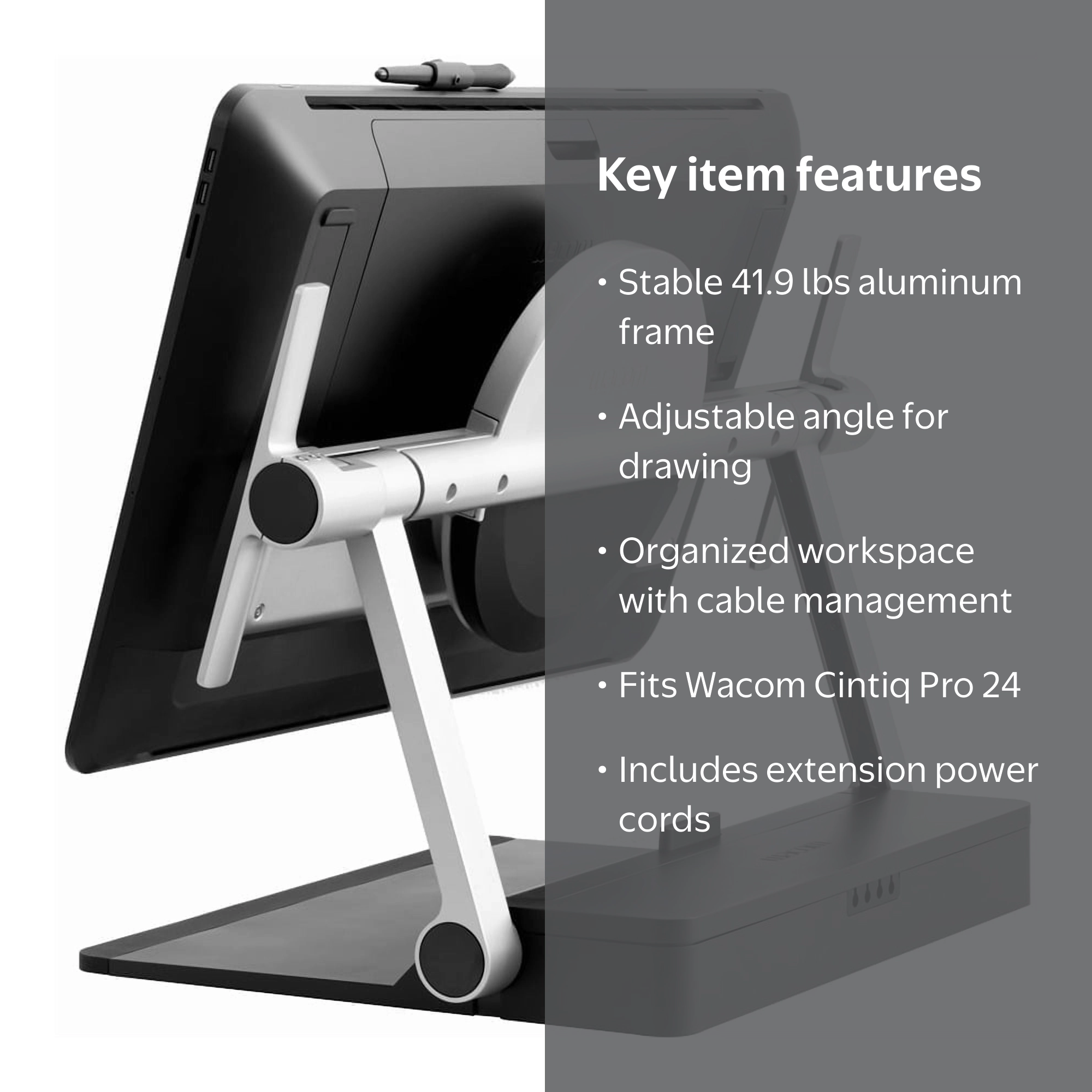 Wacom ACK62801K Ergo Stand for Wacom Cintiq Pro 24, Gray - Walmart.com