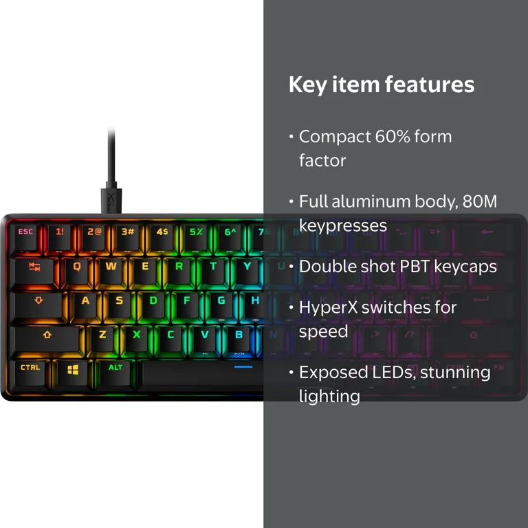 HyperX Alloy Origins 60 Mechanical Gaming Keyboard HX Red US