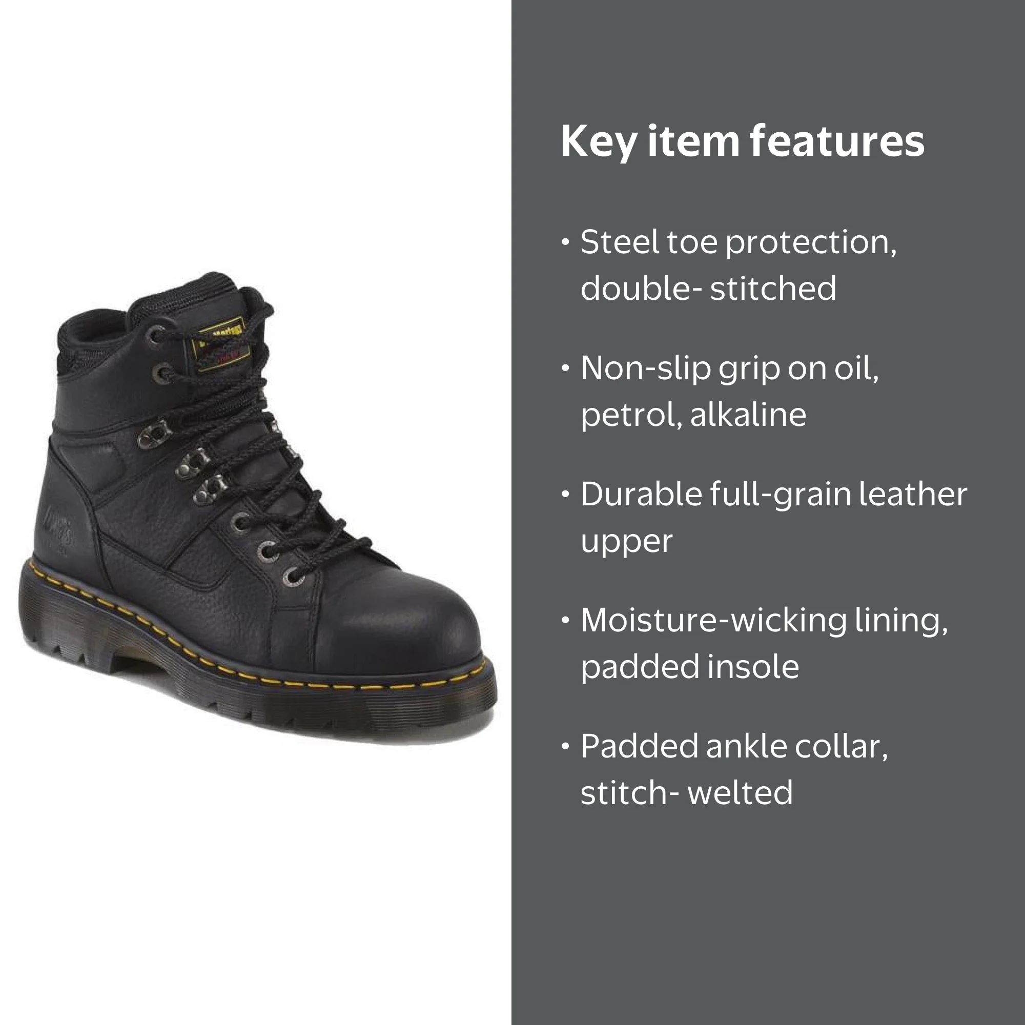 Dr. Martens IRONBRIDGE SAFETY STEEL TOE & MIDSOLE INDUSTRIAL BOOTS
