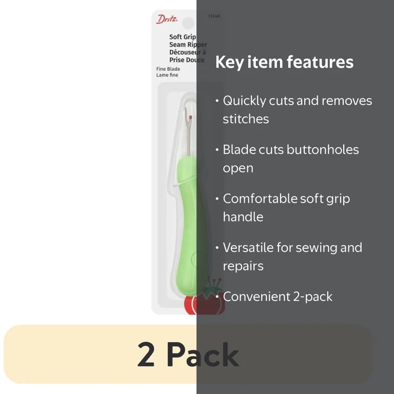 2 pack) Dritz Soft Grip Deluxe Seam Ripper, 1 Each - Walmart.com