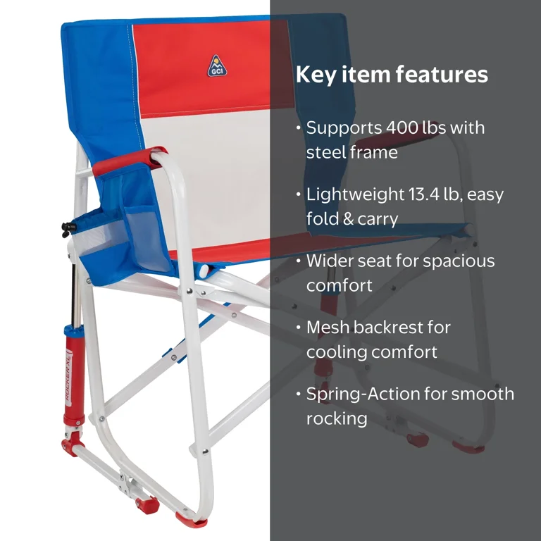 GCI Outdoor Freestyle Rocker XL Oversized Foldable Rocking Camp