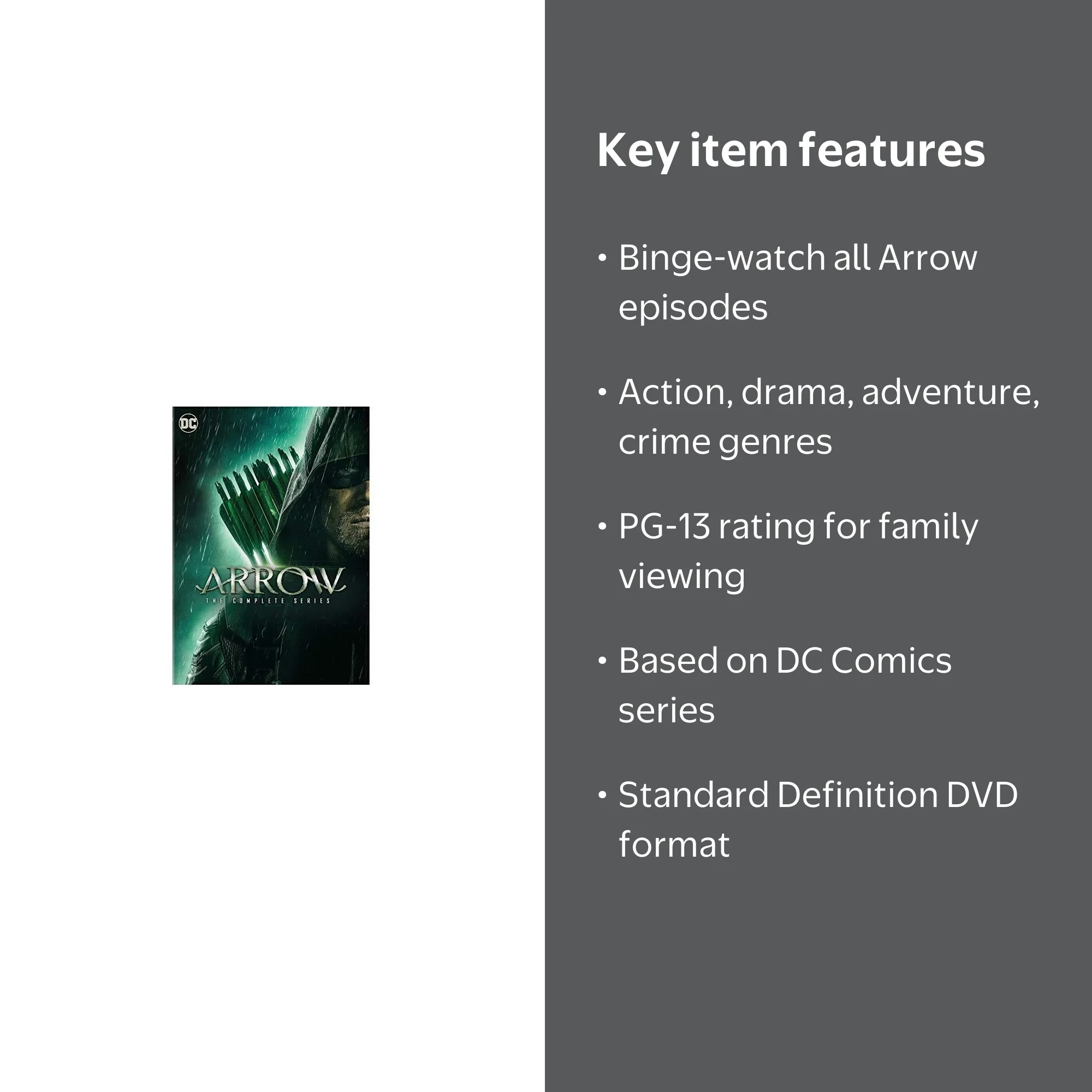 Warner Home Video: Arrow Complete Series Box Set - Action