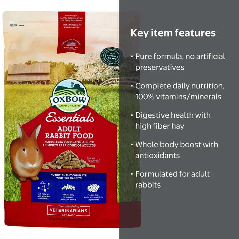 Oxbow Adult Rabbit Food 2袋セットお値下げ！ Oxbow Pet Products Essentials Adult Rabbit Food, 10 lbs, High