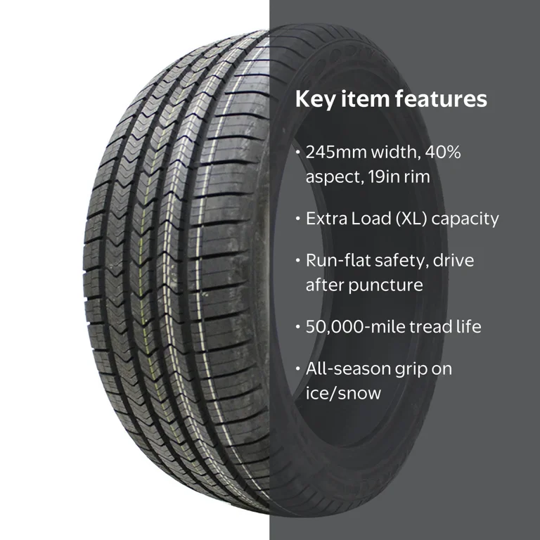 Goodyear Eagle Sport A/S ROF Run Flat 245/40R19 98H Tire, Fits