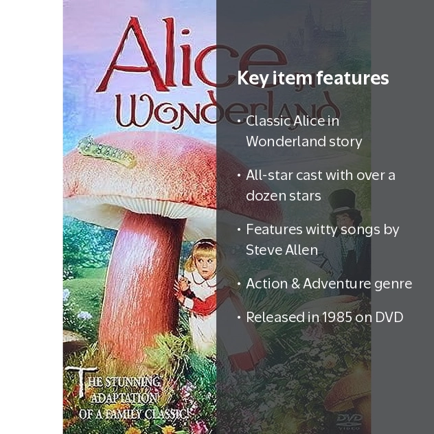 Sony Pictures Entertainment, DVD, New Alice in Wonderland 1985