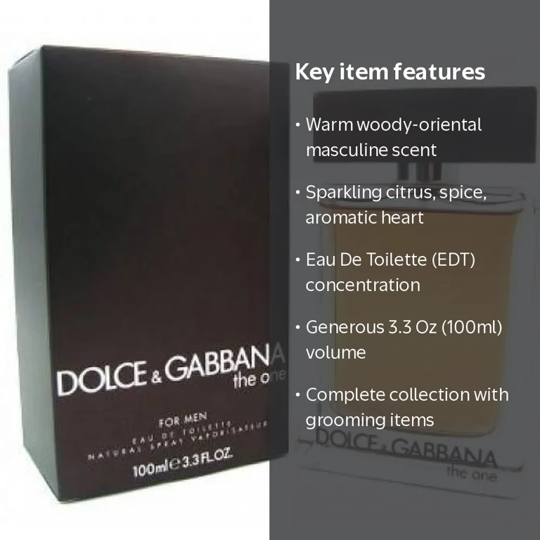 Dolce and Gabbana, The One Eau De Toilette For Men, 3.3 Oz
