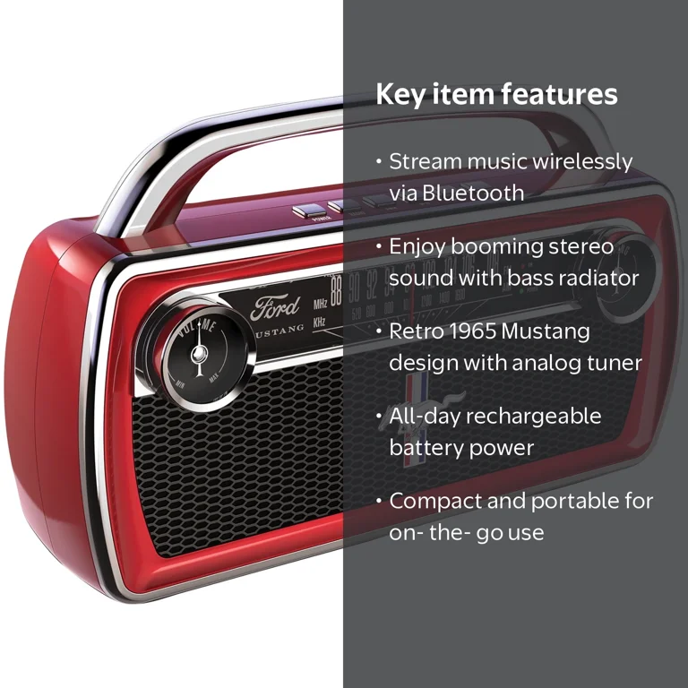 ION Bluetooth Radio Boombox, Red, ISP95 - Walmart.com