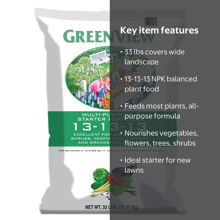 GreenView, Fertilizer, 13-13-13, Multi-Purpose and Starter Food