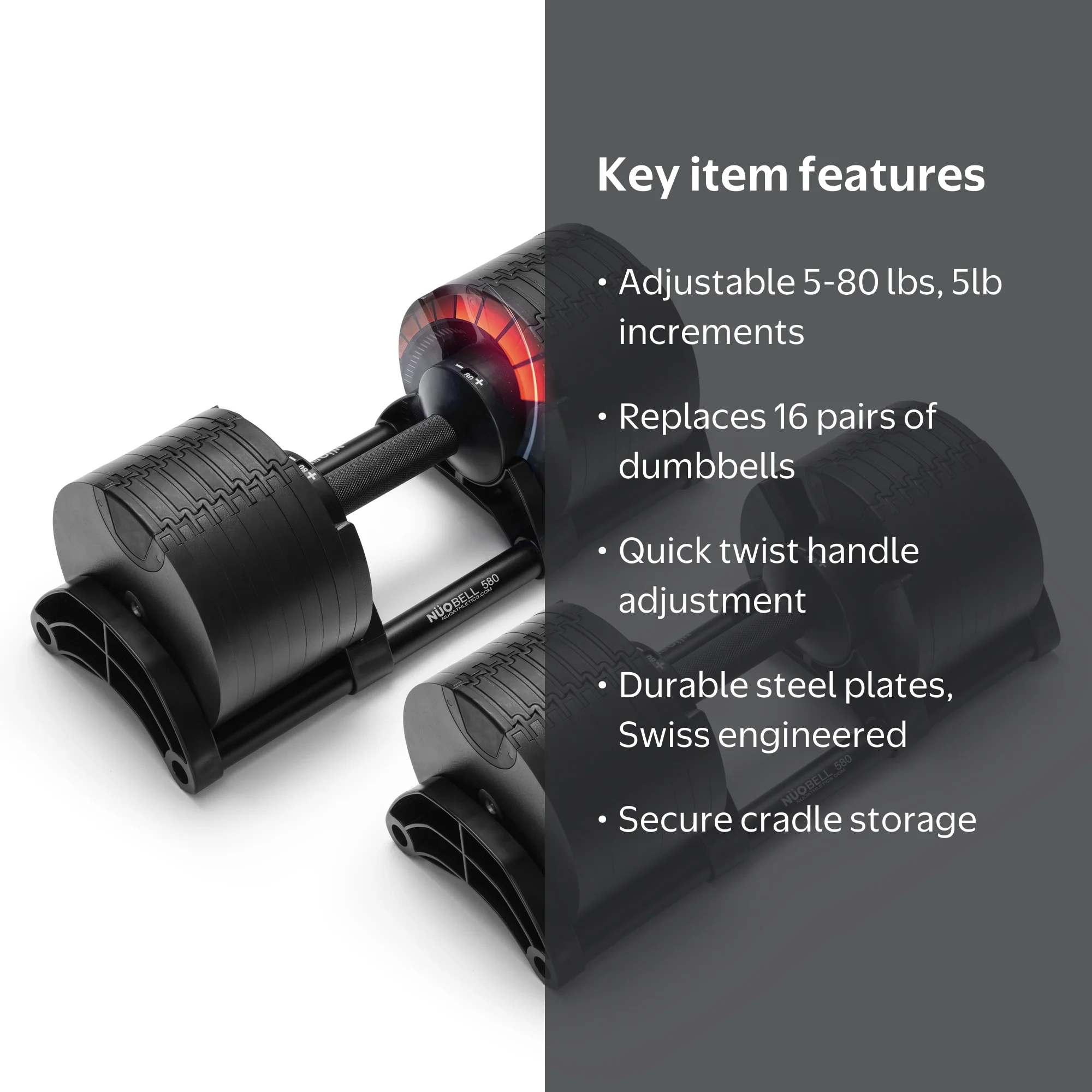 にーな UBZ-LS20 　2セット NUOBELL Adjustable Dumbbells Pair 5-80 lbs : the Adjustable