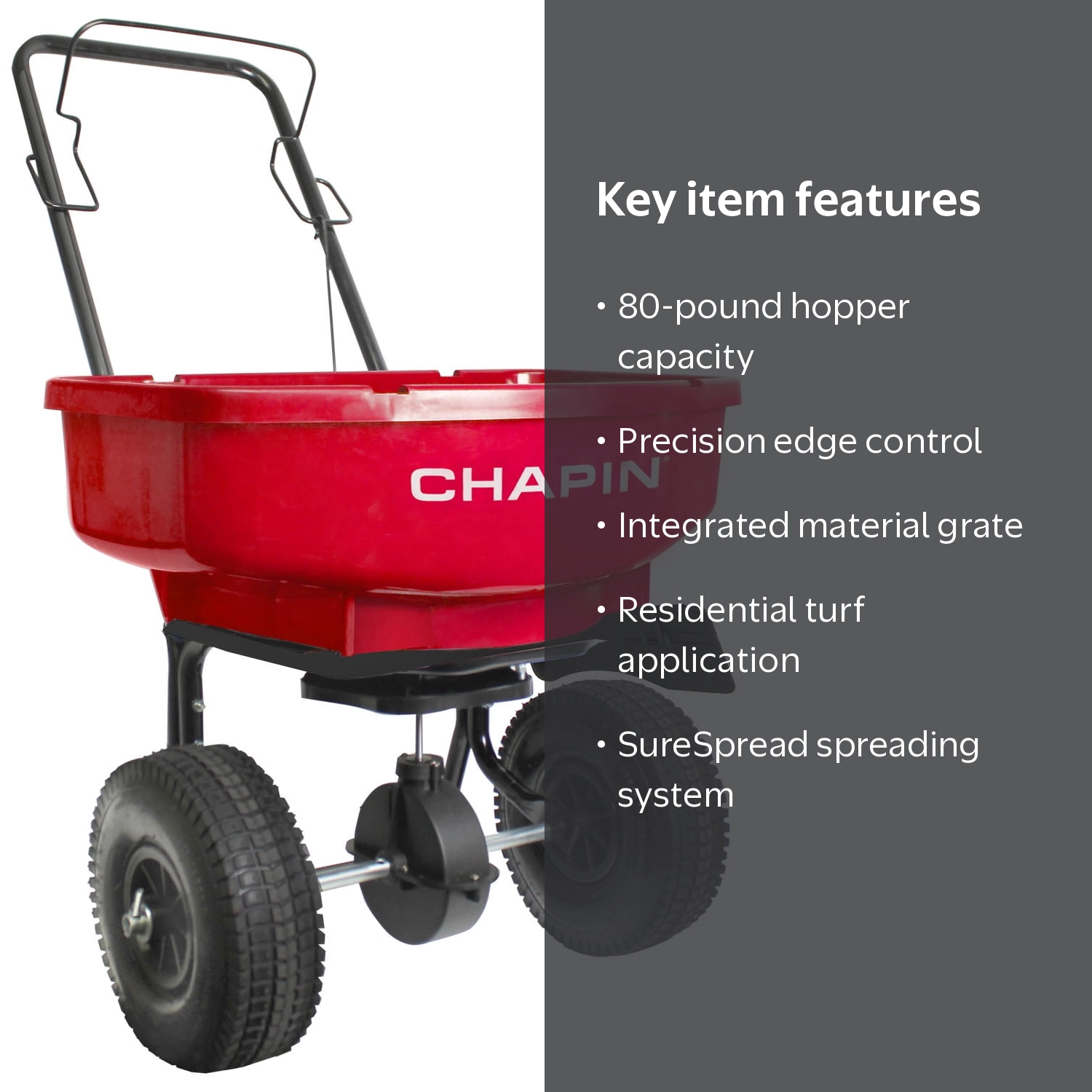 Chapin 81000A 80-Pound Residential Turf Spreader - Walmart.com