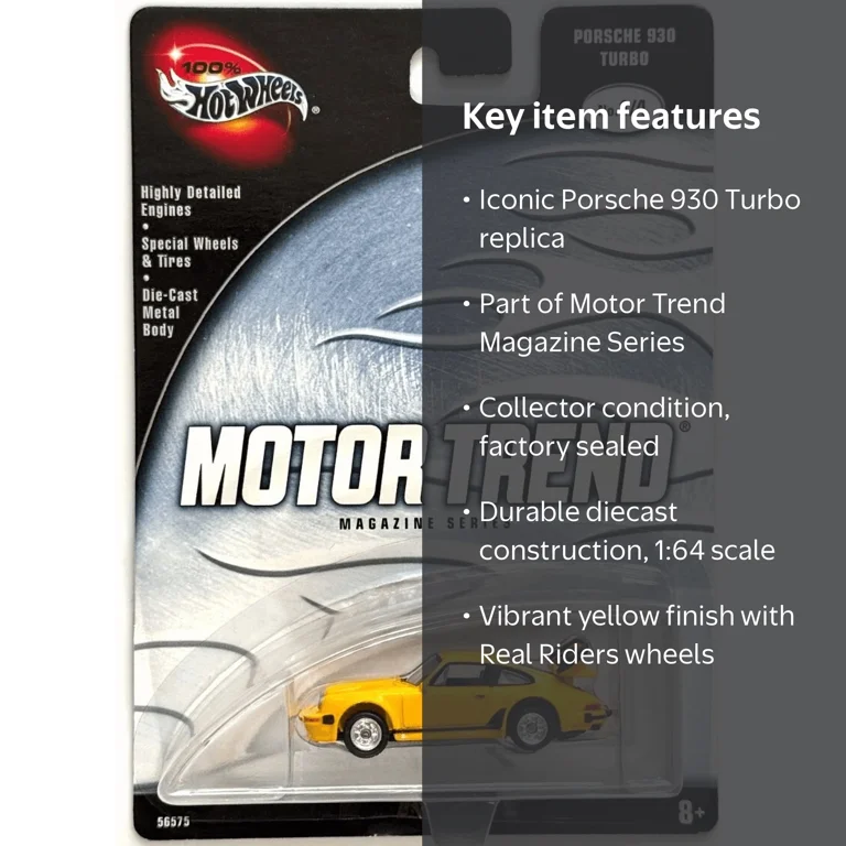 Hot Wheels Porsche 930 Turbo Motor Trend Magazine Series 100