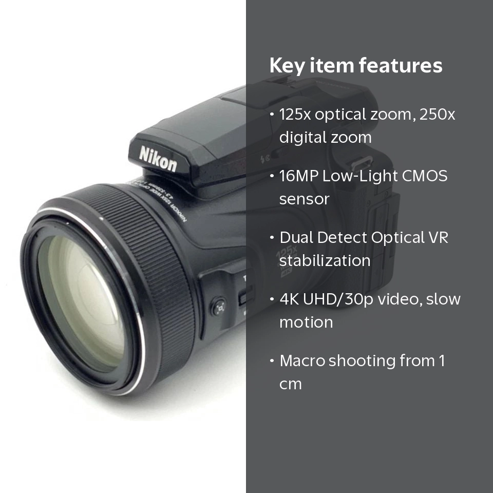Nikon Coolpix P1100 Digital Camera | 125x Optical Zoom & 4K
