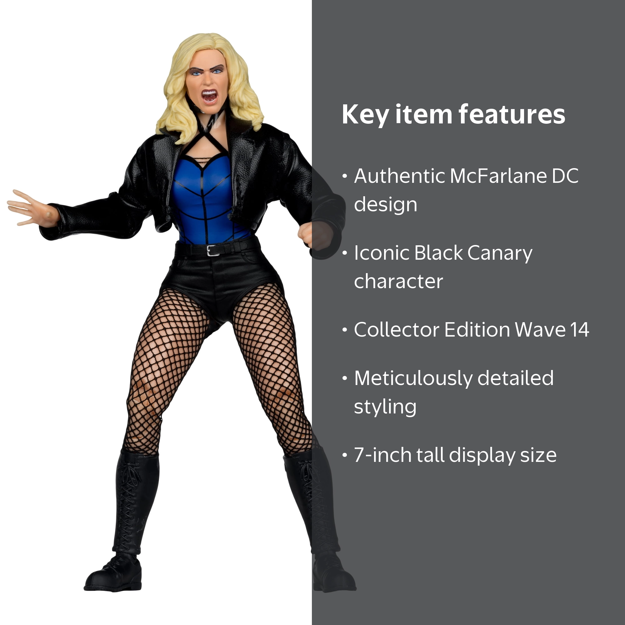 DC Comics, Action Figure, Black Canary 7-Inch Wave 14 Collector Ed