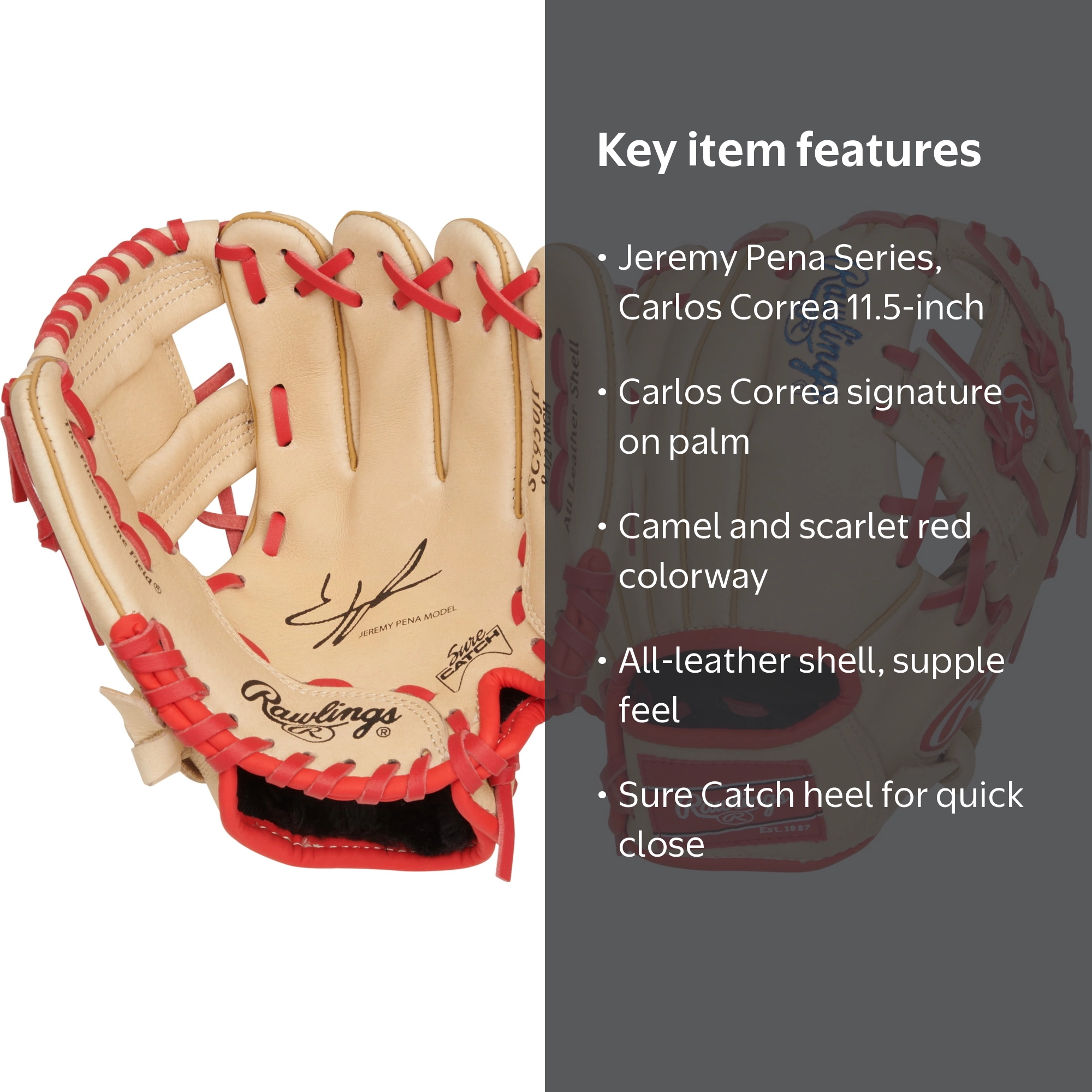 Rawlings Sure Catch Series Jeremy Pena Glove - Walmart.com