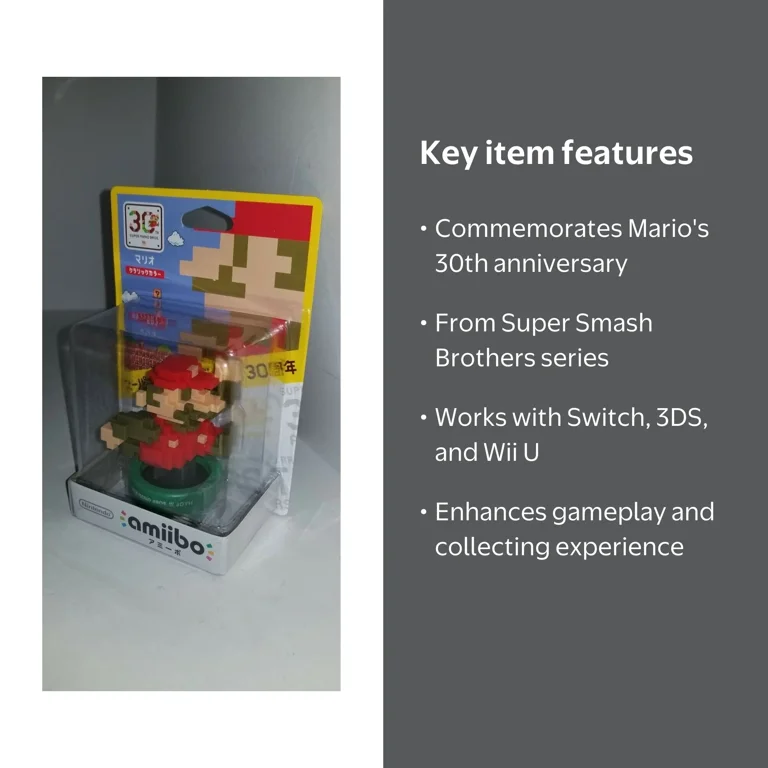 Classic Mario Amiibo Mario's 30th Anniversary Nintendo Switch 3DS