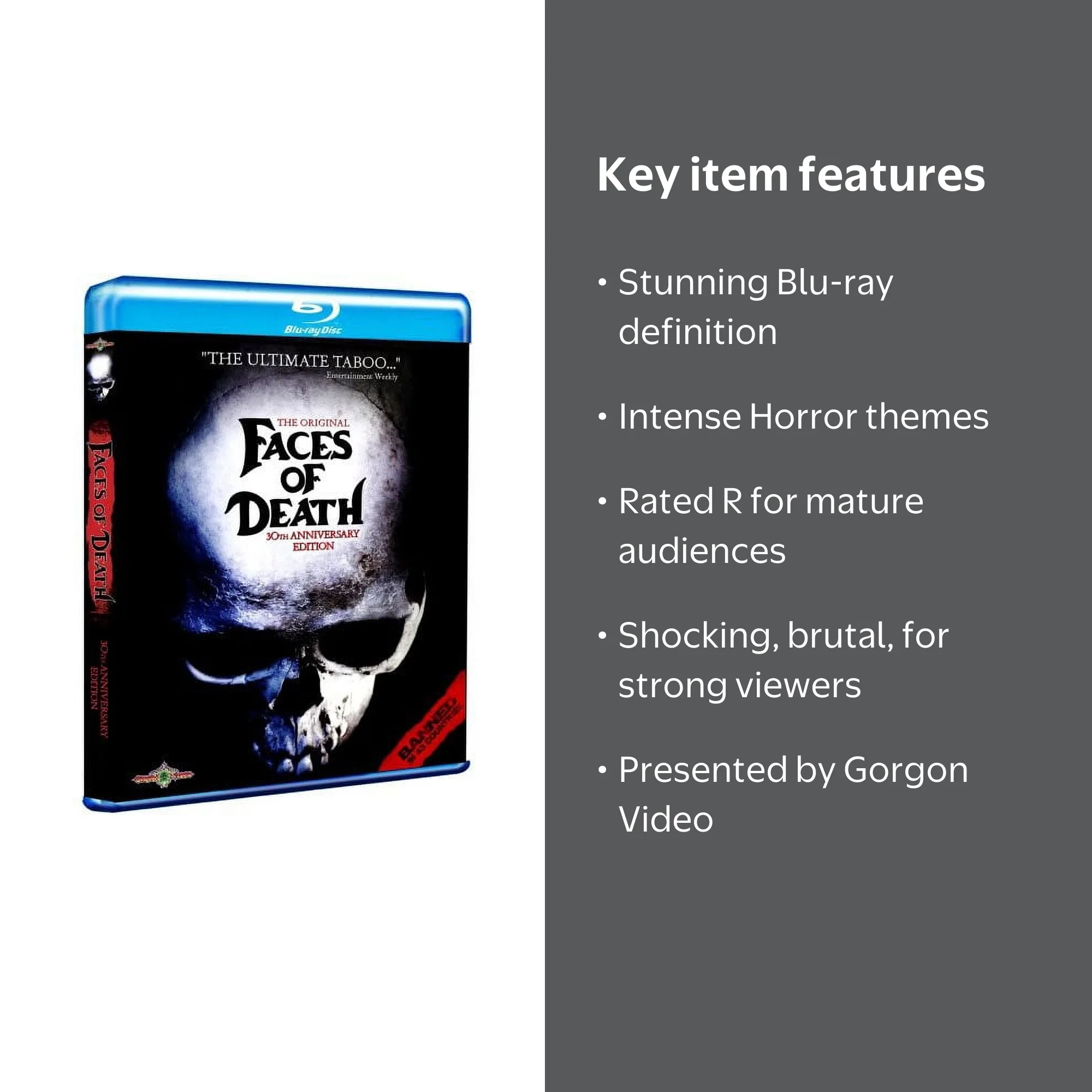 The Original Faces of Death (Blu-ray), Gorgon Video, Horror