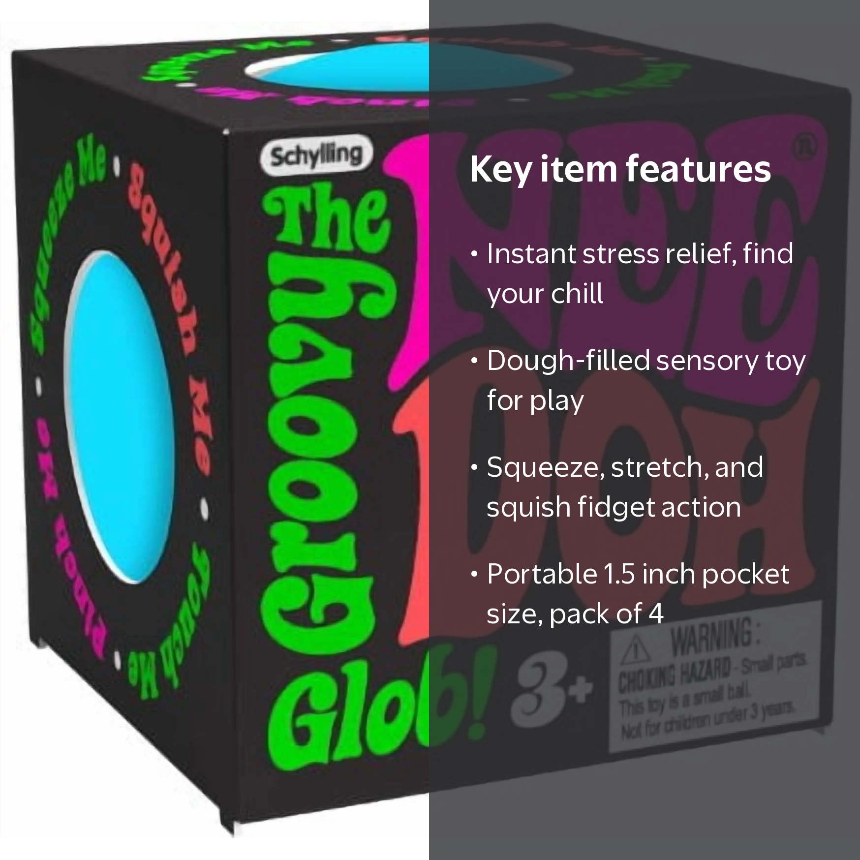 人形 h-nest do-o NeeDoh The Groovy Glob Teenie Small Stress Ball Ages 3 By Color