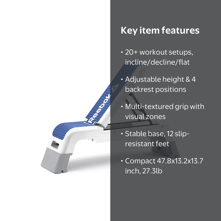 Reebok Fitness Delta Deck Multipurpose Adjustable Weight Bench
