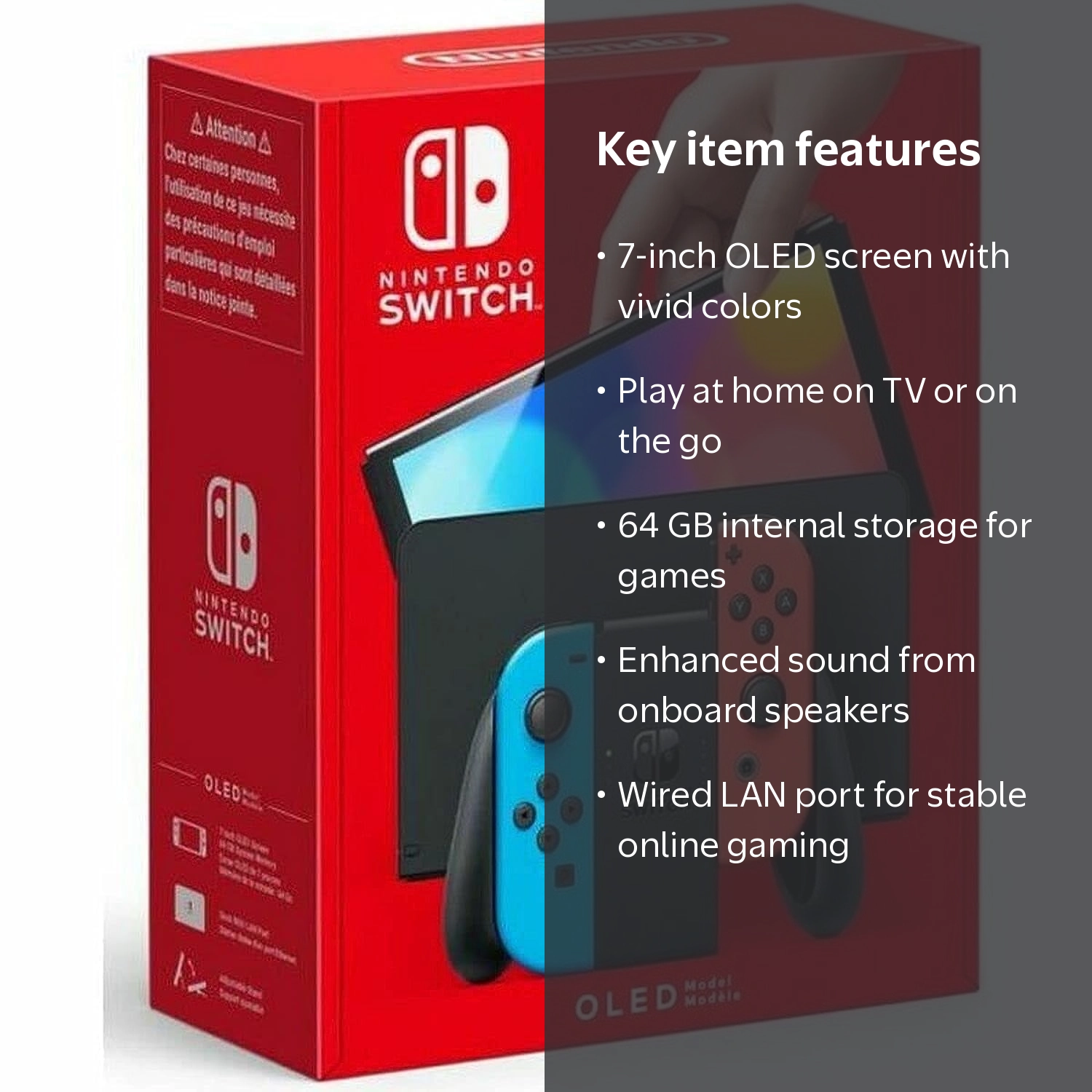 Nintendo Switch OLED Model - Neon Blue Neon Red (JP) - Walmart.com