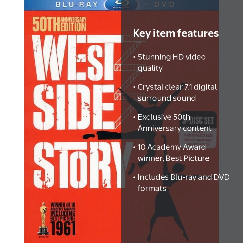 West Side Story (50th Anniversary Edition) [Blu-ray] - Walmart.com
