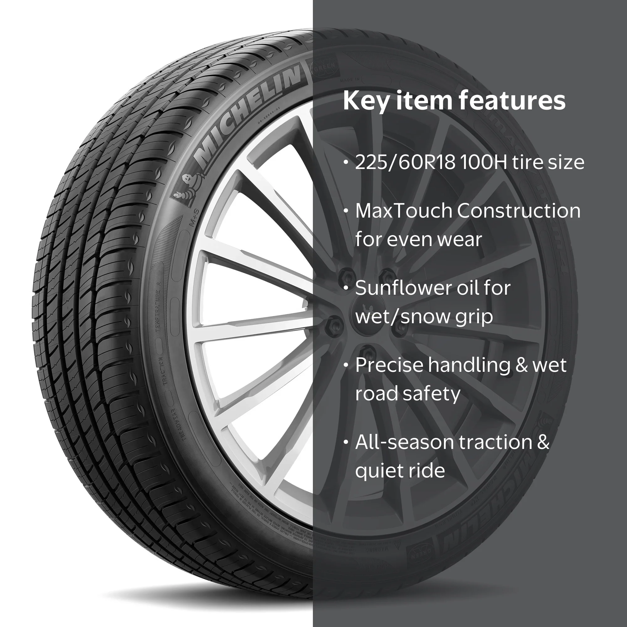 Michelin Primacy MXM4 All-Season 225/60R18 100H Tire - Walmart.com