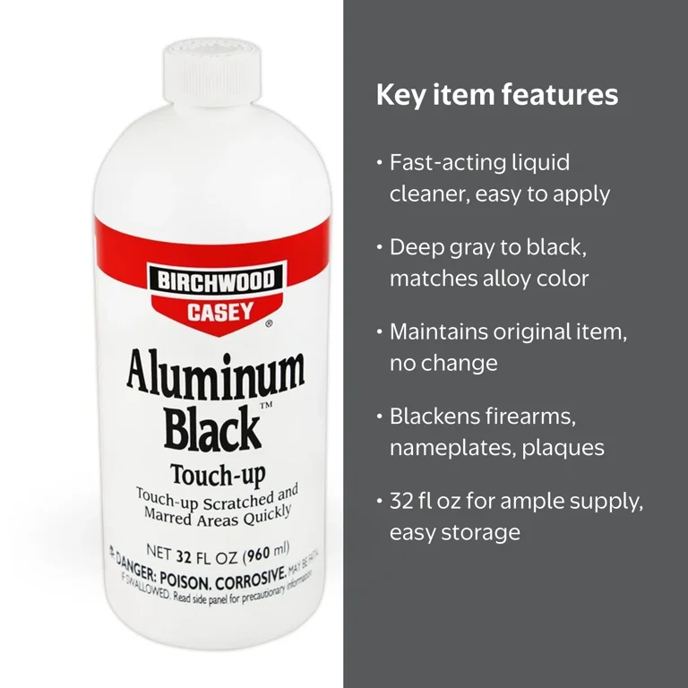 Birchwood Casey 15132 Aluminum Black Metal Finish Touch Up, 32