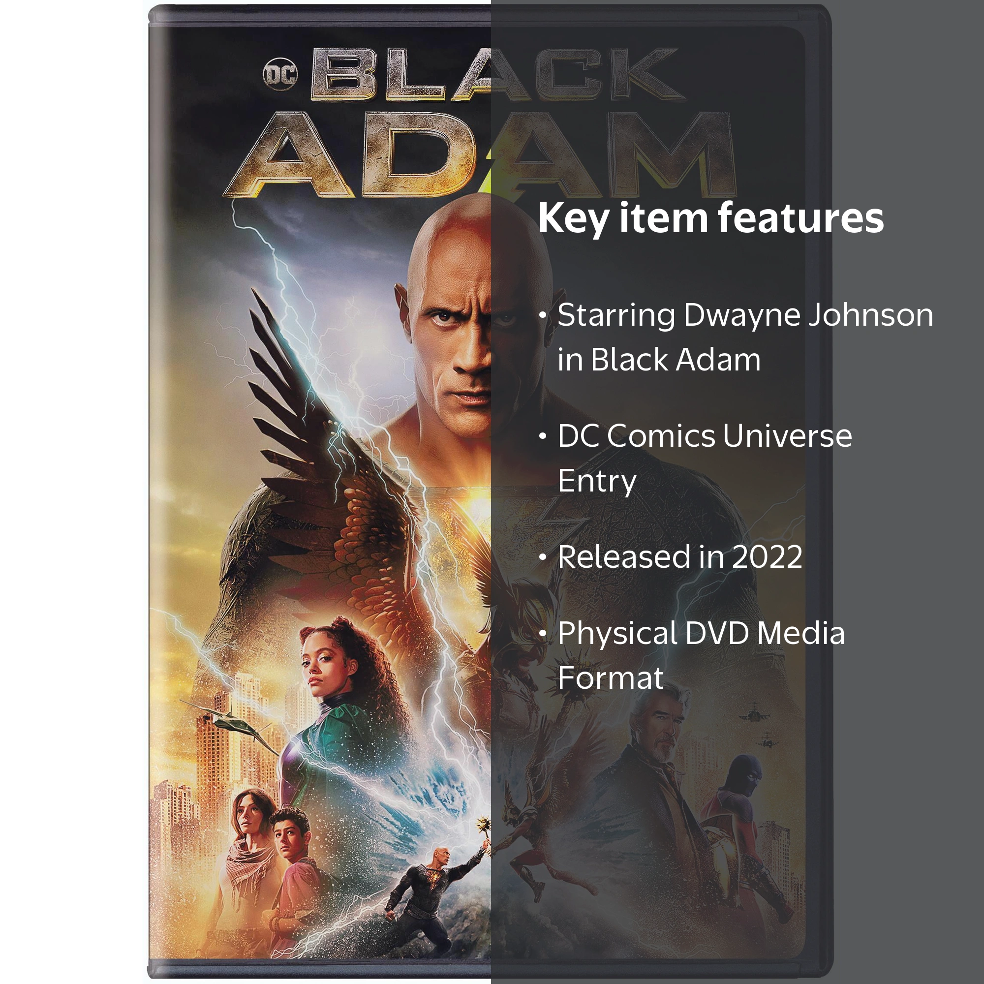 Black Adam 2022 DVD Movie: Starring Dwayne Johnson - Walmart.com