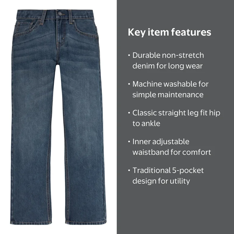 Levi's Regular Fit Adjustable Waistband Jeans, 16 (Men's